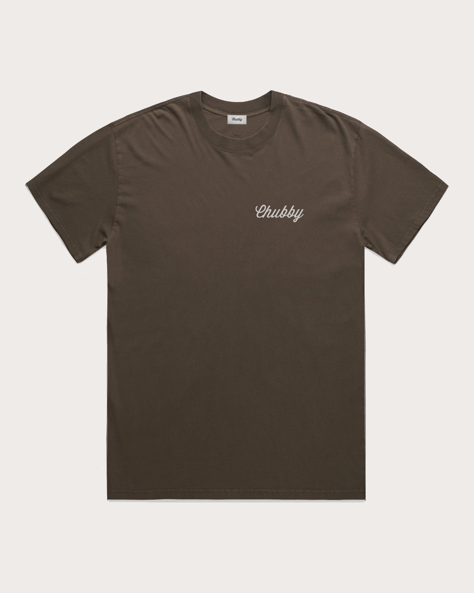 Washed Brown Cotton Tee
